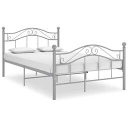 Berkfield Home Comfortable Bed Frame Grey Metal 120x200 cm - Size: Small Double - thumbnail 2
