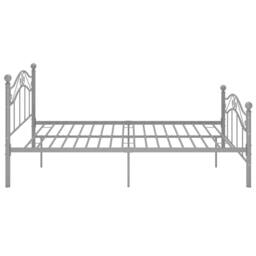 Berkfield Home Comfortable Bed Frame Grey Metal 120x200 cm - Size: Small Double - thumbnail 4