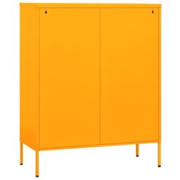 Berkfield Home Storage Cabinet Mustard Yellow 80x35x101.5 cm Steel - thumbnail 5