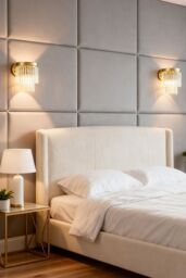 Living and Home Elegant E14 Crystal Glass Wall Lamp with Golden Finish Base in Gold - thumbnail 1