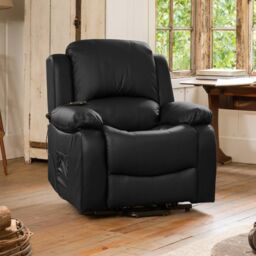 Artemis Home Glendale Electric Riser Recliner with Massage & Heat in Black - thumbnail 1