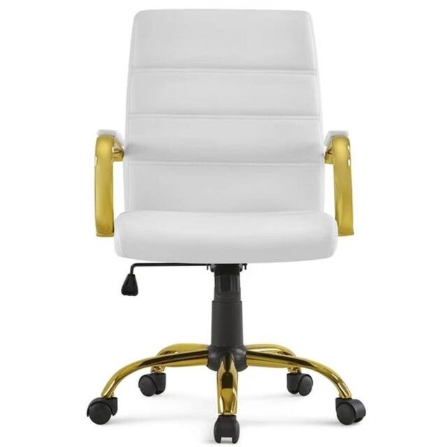KORVIXA PU Leather Office Chair Executive Conference Task Chair in White - Size: 100 cm x 100 cm - image 1