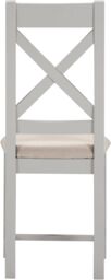 Seconique Windsor Ivory Cross Back Chair (Box of 2) in Light Grey - thumbnail 4