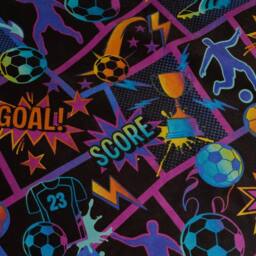 OHS Kids Comic Football Reversible Bedding Duvet Cover Set with Pillowcase - Size: Single - thumbnail 5