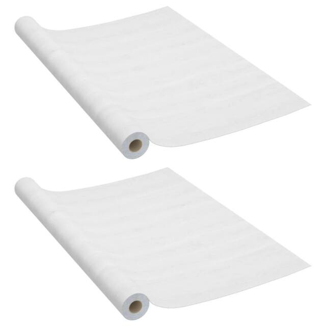 Berkfield Home Self-adhesive Furniture Films 2 pcs White Wood 500x90 cm PVC - image 1