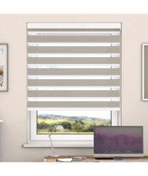 New Edge Blinds Peach Day & Night Zebra Roller Blind with Cassette - Size: 115 cm width x 200 cm drop - thumbnail 2