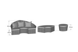 Furniture Maxi Camrose Rattan Garden Day Bed in Grey - thumbnail 5