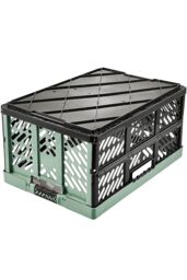 Keeeper Green Strong Folding Box 45 Litre With Soft Handles & Lid - Set Of 2 - thumbnail 3