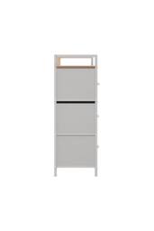 Living and Home 7-Drawer Metal Frame Storage Cabinet Chest of Drawers in White - thumbnail 8