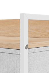 Living and Home 7-Drawer Metal Frame Storage Cabinet Chest of Drawers in White - thumbnail 9