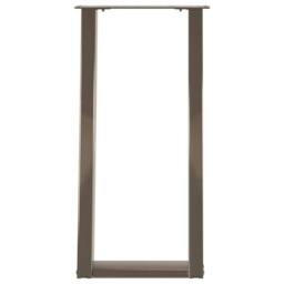 Berkfield Home Console Table Legs U-Shaped 2 pcs Natural Steel 38x(72-73) cm Steel in Brown - thumbnail 5