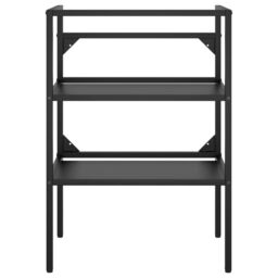 Berkfield Home Bathroom Washbasin Frame Black 59x38x83 cm Iron - Size: 59 x 38 x 83 cm - thumbnail 3