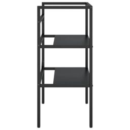 Berkfield Home Bathroom Washbasin Frame Black 59x38x83 cm Iron - Size: 59 x 38 x 83 cm - thumbnail 4