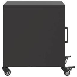 Berkfield Home Stylish Bedside Cabinet Black 36x39x43.5 cm Steel - thumbnail 7