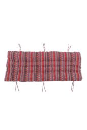 Living and Home 40x110cm Bohemian Linen Lounger Cushion in Red - Size: 40x110 cm - thumbnail 4