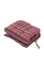 Living and Home 40x110cm Bohemian Linen Lounger Cushion in Red - Size: 40x110 cm - thumbnail 5