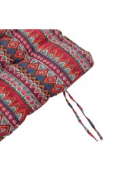 Living and Home 40x110cm Bohemian Linen Lounger Cushion in Red - Size: 40x110 cm - thumbnail 7