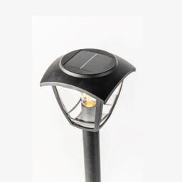 CGC Lighting 'Lara' Black Solar Outdoor Post Light Bollard Traditional Filament LED Warm White Light IP44 - thumbnail 5