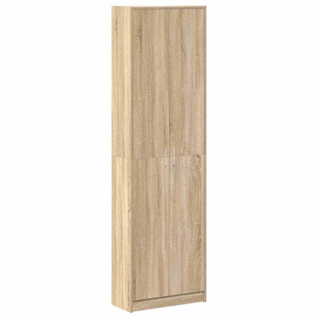 Berkfield Home Wardrobe Sonoma Oak 55x25x189 cm Engineered Wood in Light Tan - Size: 55 x 25 x 189 cm - image 1