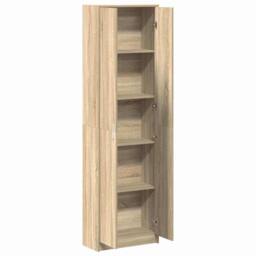 Berkfield Home Wardrobe Sonoma Oak 55x25x189 cm Engineered Wood in Light Tan - Size: 55 x 25 x 189 cm - thumbnail 5