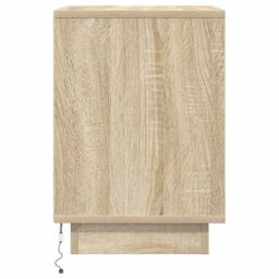 Berkfield Home Bedside Cabinet with LED Lights¬†Sonoma Oak 38x34x50 cm - Size: 38 x 34 x 50 cm - thumbnail 7