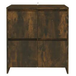 Berkfield Home Sideboard Smoked Oak 70x41x75 cm Engineered Wood in Brown - Size: 70 x 41 x 75 cm - thumbnail 3