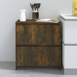 Berkfield Home Sideboard Smoked Oak 70x41x75 cm Engineered Wood in Brown - Size: 70 x 41 x 75 cm - thumbnail 2