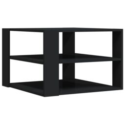 Berkfield Home Coffee Table Black 59.5x59.5x40 cm Engineered Wood - thumbnail 2