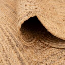 Kukoon Scalloped Trim Natural Handwoven Braided Jute Fireside Living Area Rug in Beige - Size: 120 cm x 170 cm - thumbnail 6