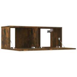 Berkfield Home TV Cabinets 4 pcs Smoked Oak 80x30x30 cm Engineered Wood in Brown - Size: 80 x 30 x 30 cm - thumbnail 9