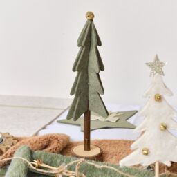 Melody Maison Green Felt Standing Tree Decoration - 25cm - thumbnail 6