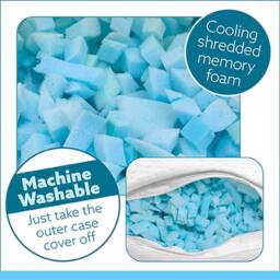 Aamira Cooling Memory Foam Pillow 70×45cm Orthopaedic 1 Pack in White - thumbnail 4