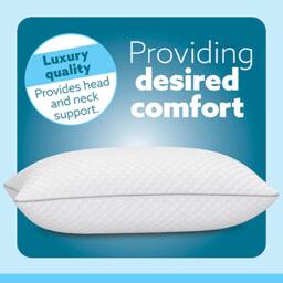 Aamira Cooling Memory Foam Pillow 70×45cm Orthopaedic 1 Pack in White - thumbnail 3