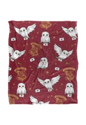 Warner Brothers Harry Potter Hedwig AOP Blanket 152 x 127 cm in White - thumbnail 1