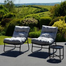 Artemis Home Chantal 3 Piece Patio Set in Grey - thumbnail 3