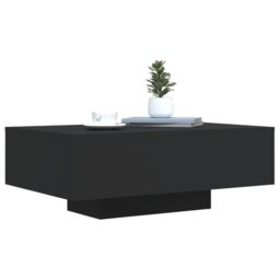 Berkfield Home Coffee Table with LED Lights Black 85x55x31 cm - Size: 85 x 55 x 31 cm - thumbnail 5