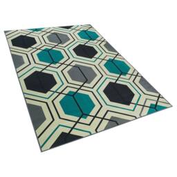 Wyld and Coco Multicolour Geometric Rug 140 x 200 cm Polyester - Size: 140 cm x 200 cm - thumbnail 3