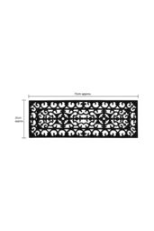 JVL Lexi Wrought Iron Effect Rubber Step Mat 25x75cm in Black - Size: 25 cm x 75 cm - thumbnail 5