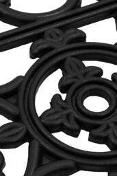 JVL Lexi Wrought Iron Effect Rubber Step Mat 25x75cm in Black - Size: 25 cm x 75 cm - thumbnail 3