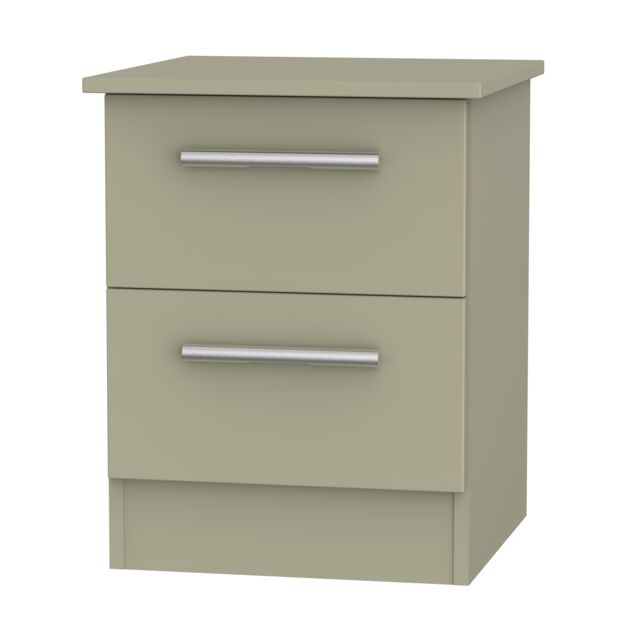 Ready Assembled 2 U Trent 2 Drawer Bedside Cabinet (Ready Assembled) in Light Brown