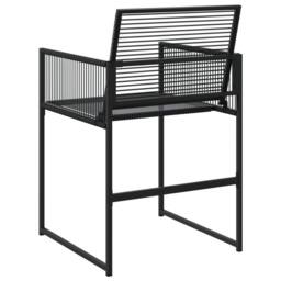 Berkfield Home Beautiful Garden Chairs 4 pcs Black Poly Rattan - thumbnail 7