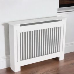 Rafaelo Mobilia Modern Radiator Cover With Shelf Hallway Furniture Tall in White - thumbnail 3