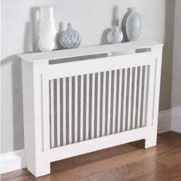 Rafaelo Mobilia Modern Radiator Cover With Shelf Hallway Furniture Tall in White - thumbnail 2