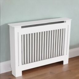 Rafaelo Mobilia Modern Radiator Cover With Shelf Hallway Furniture Tall in White - thumbnail 1