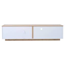 Merax Modern White & Oak LED TV Unit with Drawers for TVs up to 65/75 Inch - thumbnail 7