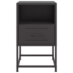 Berkfield Home Bedside Cabinets 2 pcs Black 36x39x60.5 cm Steel - thumbnail 6