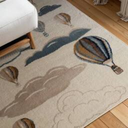 THE RUGS Adventures Kids Rug Party Theme Low Pile Playroom Rug Runner in Ivory - Size: 120 cm x 170 cm - thumbnail 5