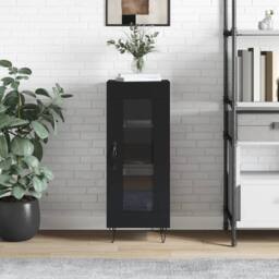 Berkfield Home Sideboard Black 34.5x34x90 cm Engineered Wood - thumbnail 2