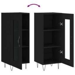 Berkfield Home Sideboard Black 34.5x34x90 cm Engineered Wood - thumbnail 9