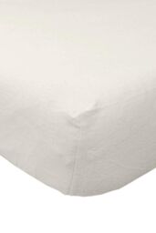 Homescapes Brushed Cotton Fitted Sheet 100% Cotton Luxury Flannelette in Cream - Size: Single Fitted - thumbnail 1